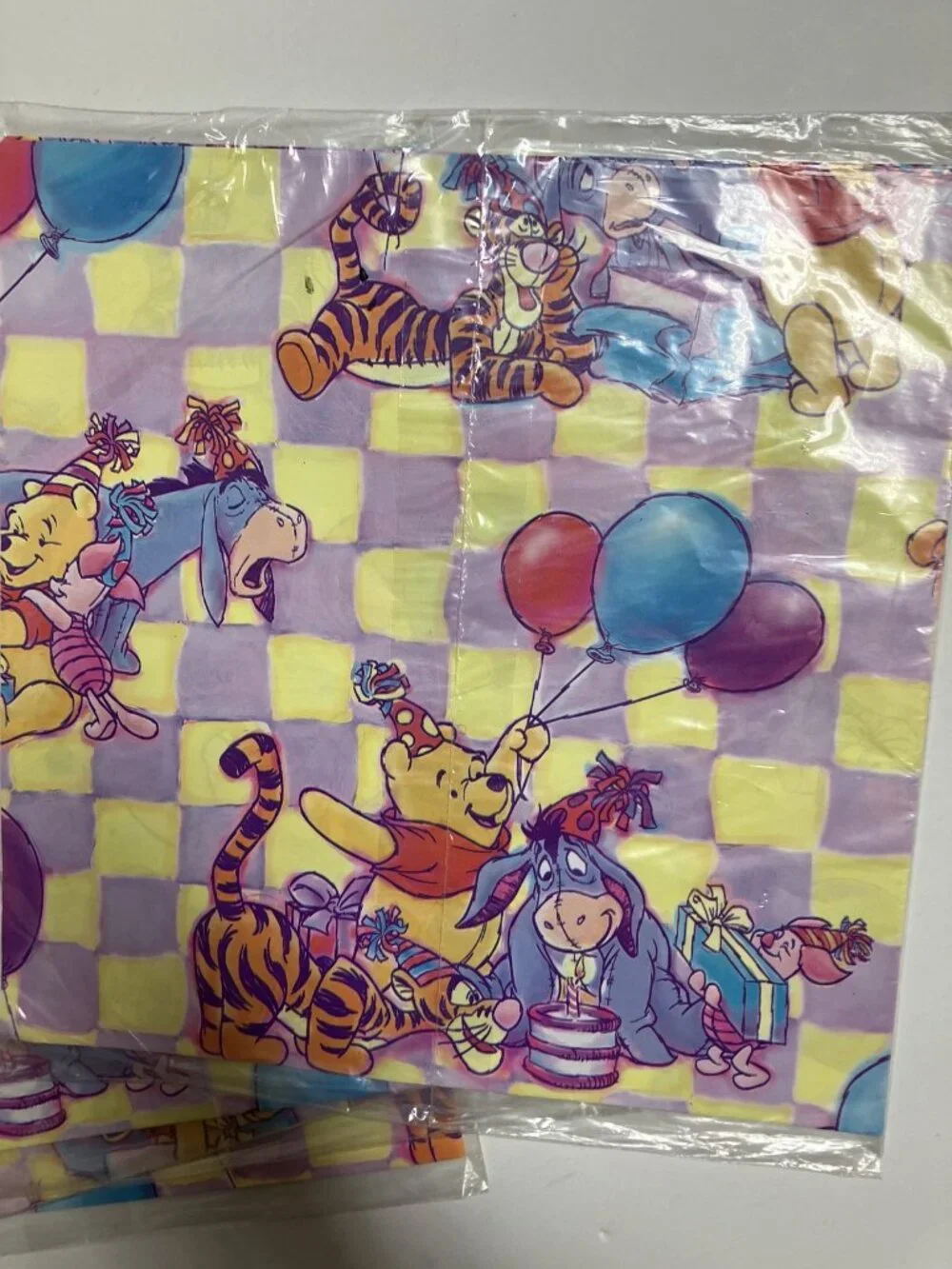 Vintage 90's Disney Winnie the Pooh Friends Birthday Gift Wrap Paper 4 Packs